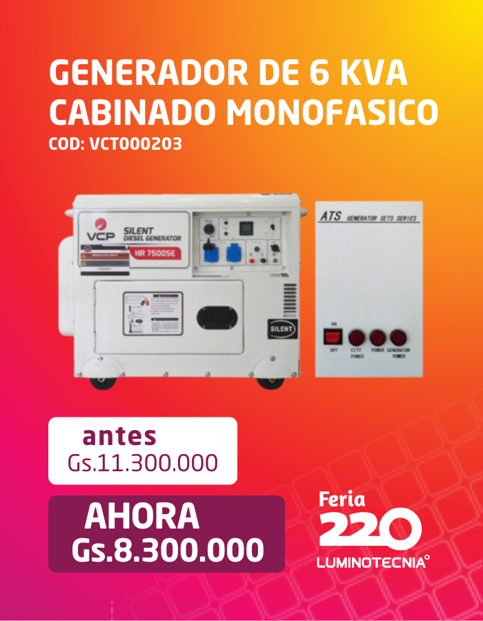 GENERADOR DE 6 KVA