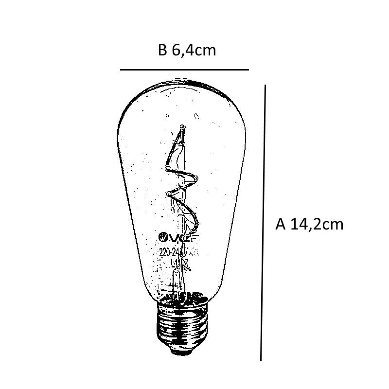 Lámpara LED Bulbo VCP 14W E27 Luz Cálida