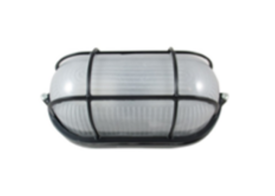 TORTUGA ALUMINIO OVALADA C/REJAS 100W NEGRA - NC